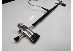 Плечики-прищепка для тяжелых брюк, юпок, штанов 30см (чорний силікон)